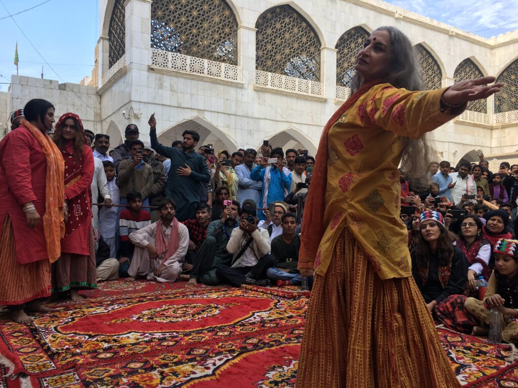Sheema Kermani doing the Dhamal, a Sufi dance